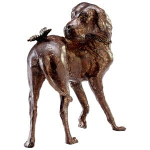 Dog And Butterfly | Rubbed Red