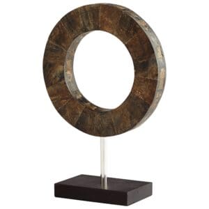 Portal Sculpture | Brown And Stainless Steel - Small