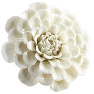 Flourishing Flowers Wall Decor | Off White Glaze - Medium