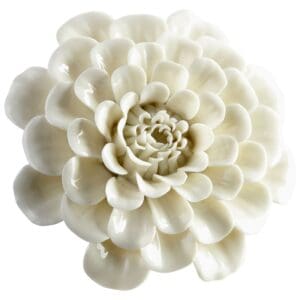 Flourishing Flowers Wall Decor | Off White Glaze - Large