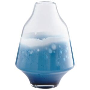 Water Dance Vase | Clear And Cobalt - Medium