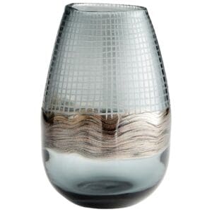 Axiom Vase | Clear And Glitter Gold - Small