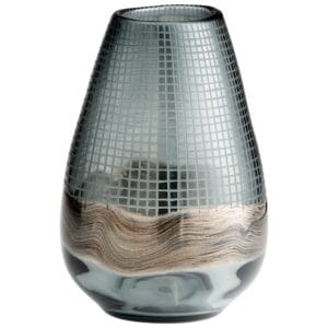 Axiom Vase | Clear And Glitter Gold - Large