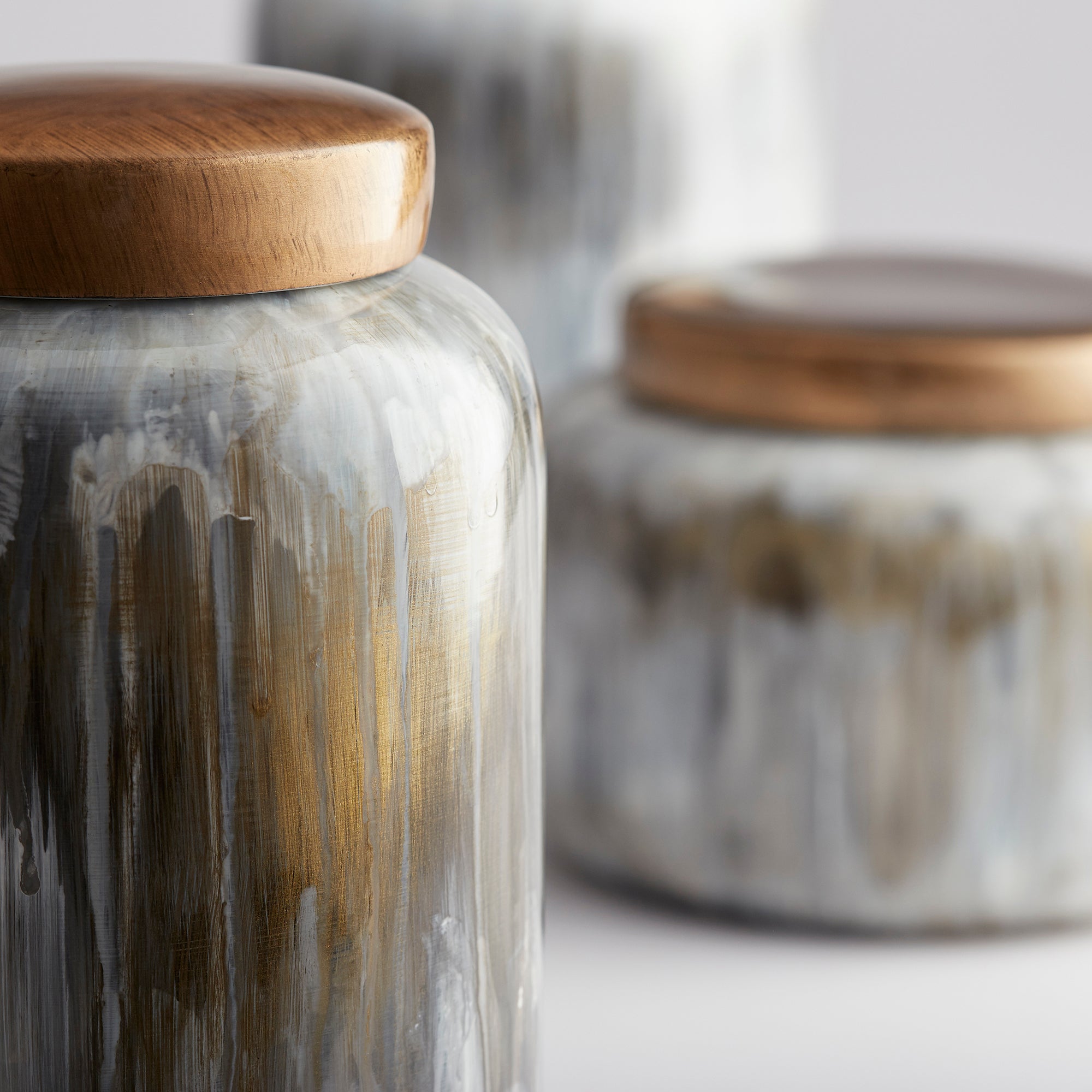 Spirit Drip Container | Olive Glaze - Large - Image 3