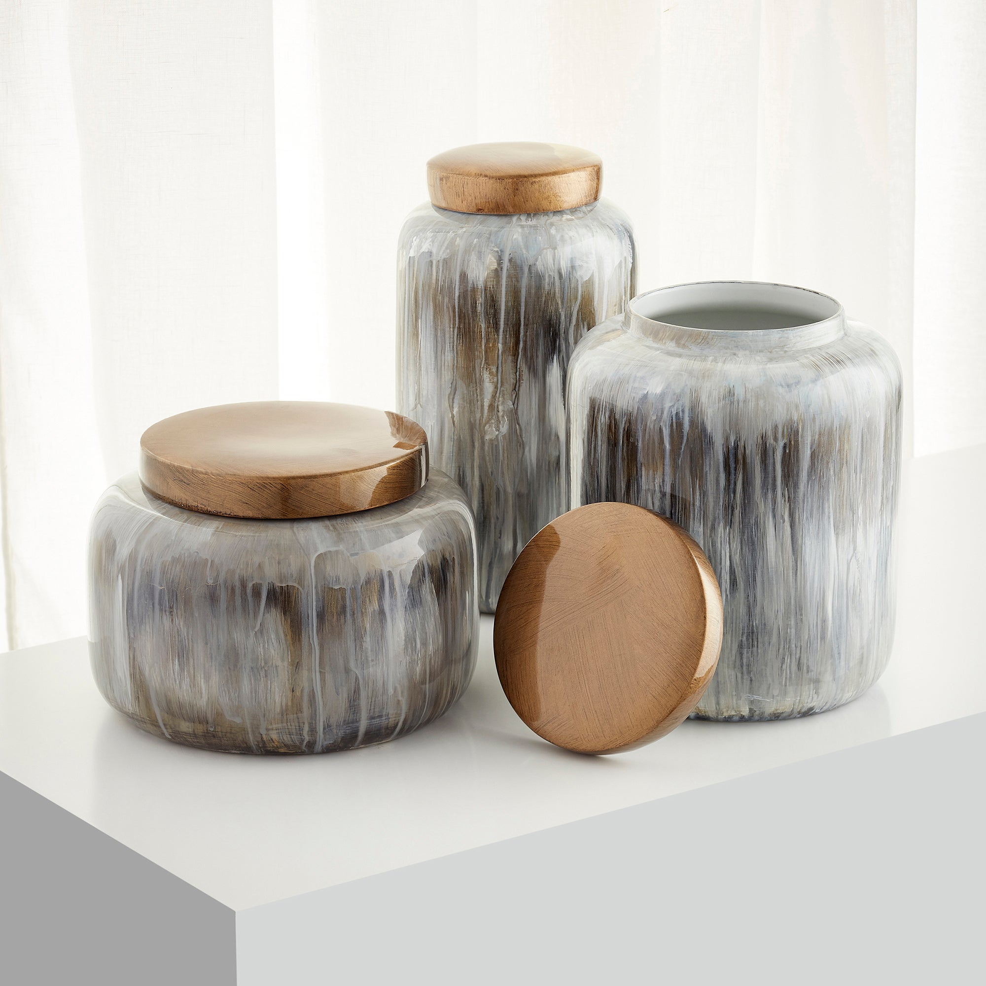 Spirit Drip Container | Olive Glaze - Large - Image 6