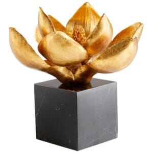 Edelweiss Sculpture | Gold And Black
