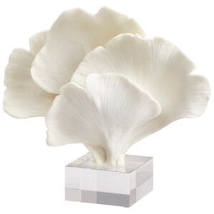 Pleasant Palm Sculpture | White