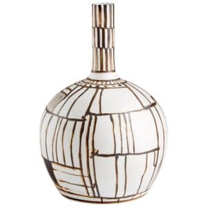 Risse Vase | Ebony And White - Medium