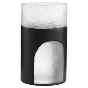 Ominous Frost Vase Tall | Clear And Black