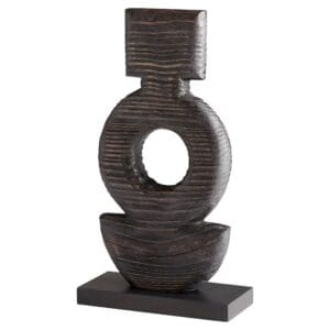 Dark Oval Sculpture | Black