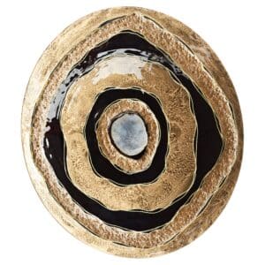 Skipping Rocks Wall Decor | Gold And Black - Large