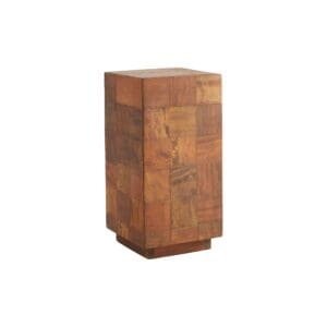 Halma Pedestal Designed by J Kent Martin | Natural Sheesham - Small