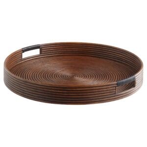 Papeete Round Tray Designed by J Kent Martin | Brown - Large