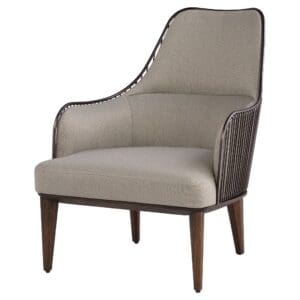 Ayla Chair | Taupe And Grey Basket Weave