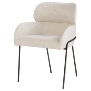Julian Dining Chair | Off-White Chenille Basket Weave