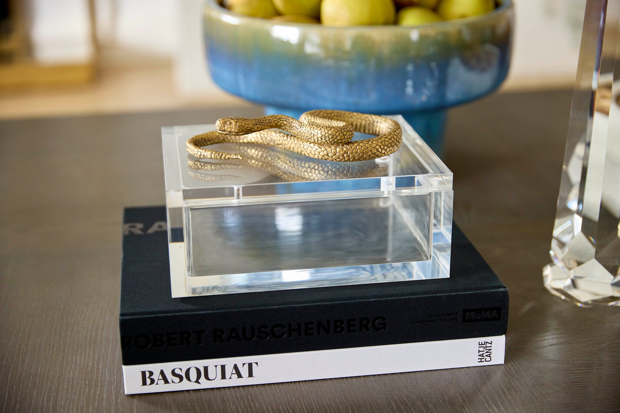 Snake Box Designed by Thom Filicia | Clear | Brass - Image 5