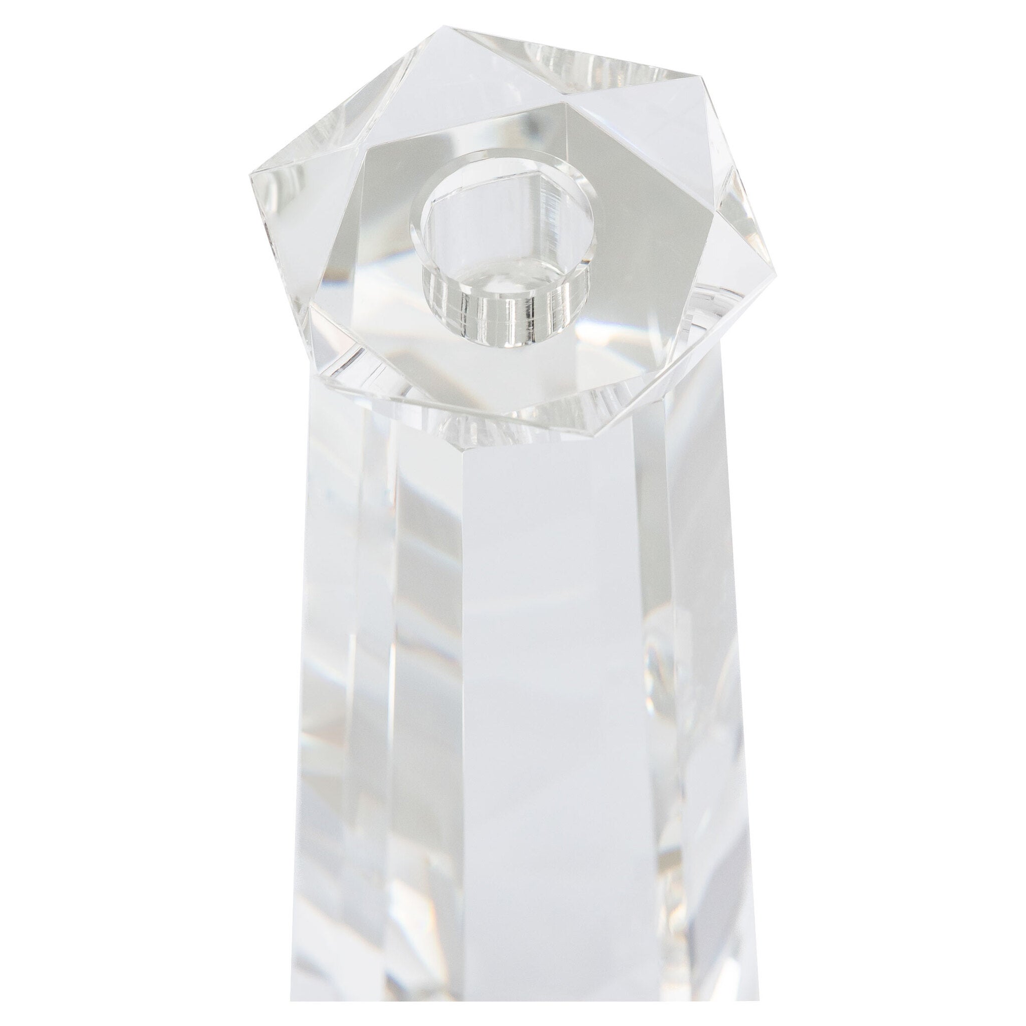 Faceted Candleholder Designed by Thom Filicia | Clear - Tall - Image 4