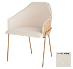 Menfis Dining Chair | Off-White Chenille Basket Weave
