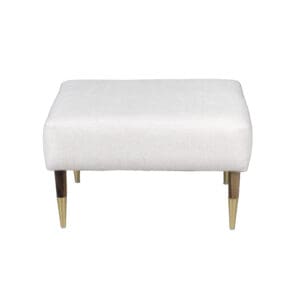 Oscar Ottoman | Cream Basket Weave | Light Brown