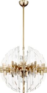 ZION 23" SPHERE 6-Light | Aged Brass
