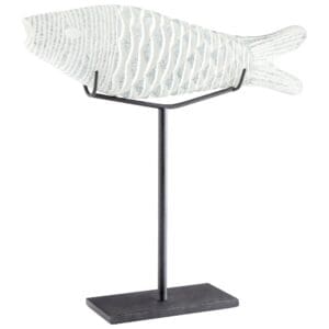 Grouper Sculpture | Clear And Frosted - Medium