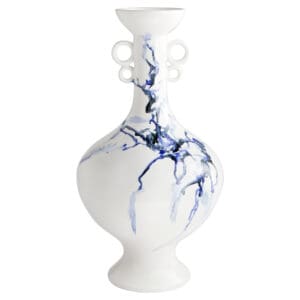 Nola Vase Designed by Seth Vaughn | White | Blue | Black - Tall