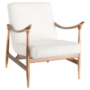 Oscar Arm Chair | Cream Basket Weave | Light Brown