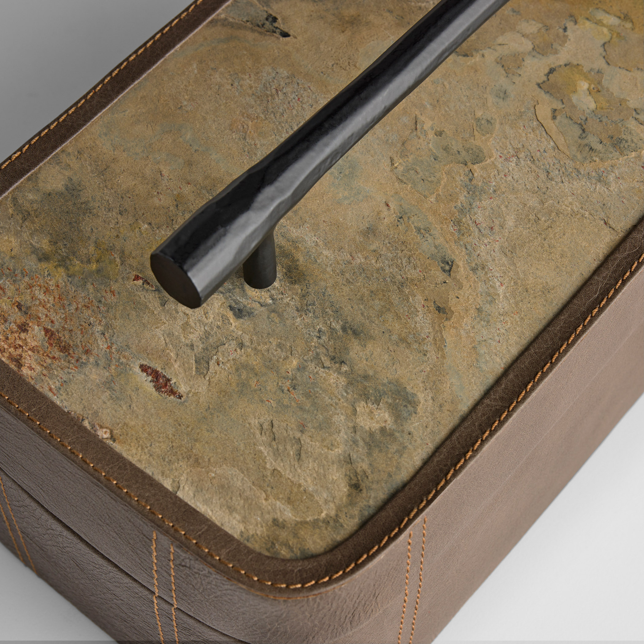 Tesoro Box Designed by J Kent Martin | Smoke Grey | Slate Veneer | Matte Black - Image 4