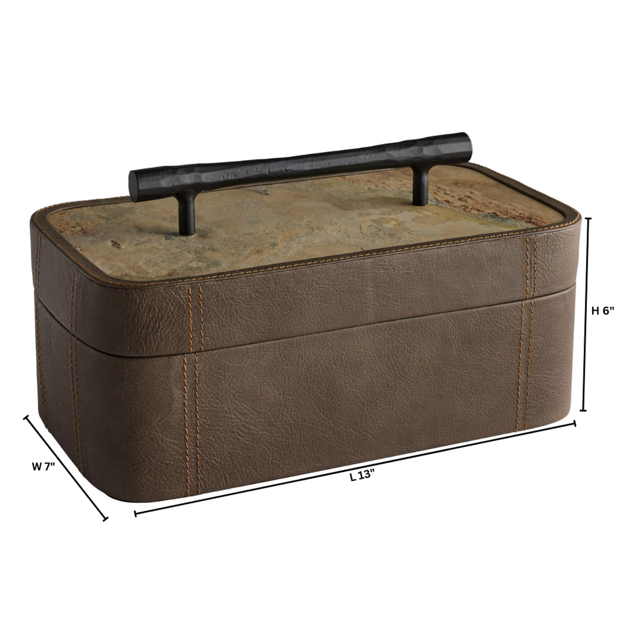 Tesoro Box Designed by J Kent Martin | Smoke Grey | Slate Veneer | Matte Black - Image 6