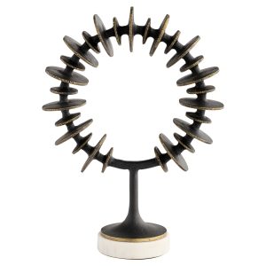 Barcelo Sculpture | Antique Bronze | White | Brass - Large